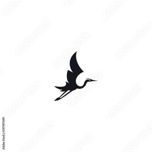 Heron Logo design Heron Simple Logo design Template