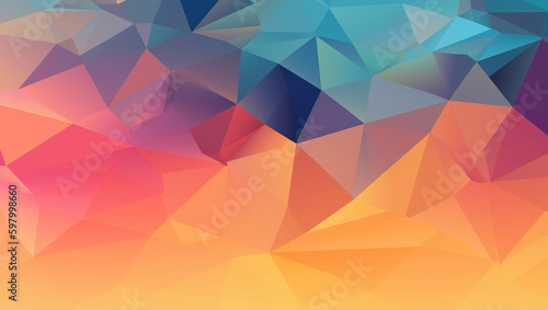 A colorful triangle design with a triangle design  AI Generative