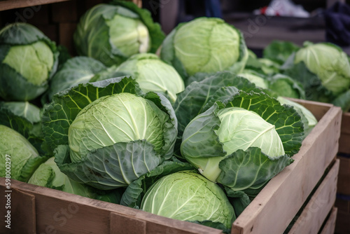 Group of green cabbage