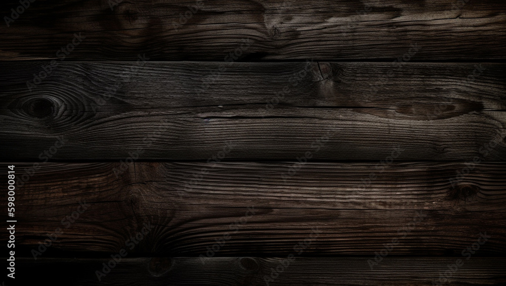 A dark brown wood wall with a dark background, AI Generative A dark brown wood wall with a dark background, AI Generative