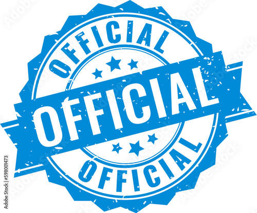 Official vector seal on white background