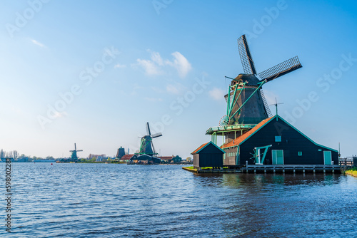 Zaanse Schans windmills, Zaandam near Amsterdam in Holland