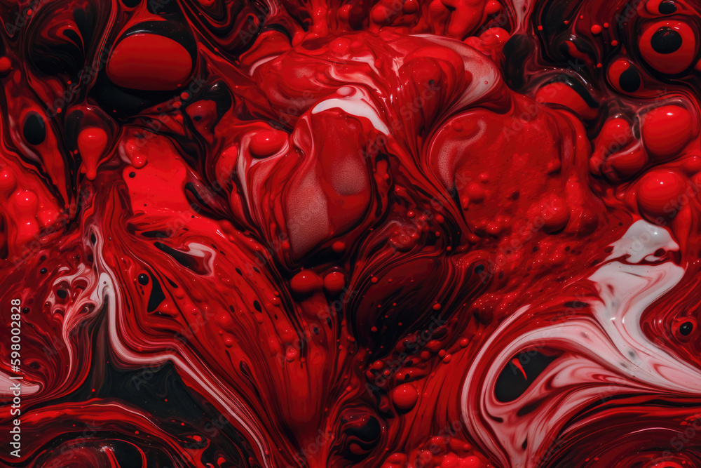 Nahtlos wiederholendes Muster - Rote Farbe - Makrofotografie Stil - Nahaufnahme