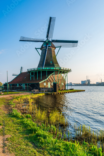 Zaanse Schans windmill, Zaandam near Amsterdam in Holland