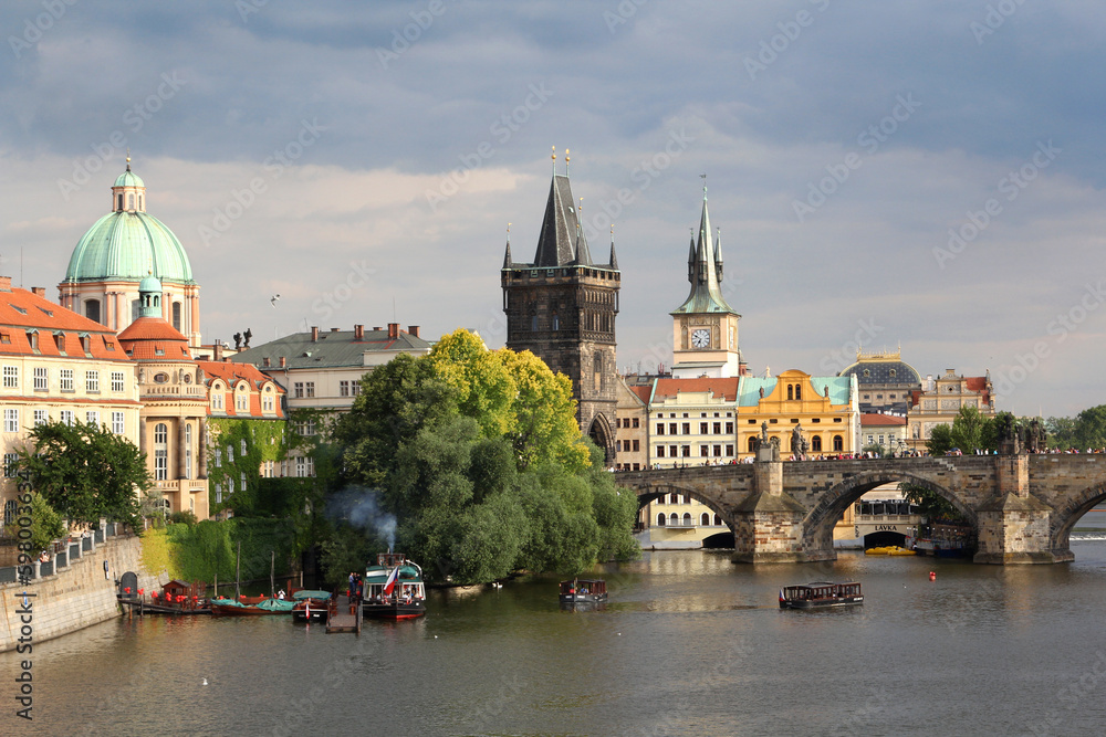 The Charles Bridge in the summer