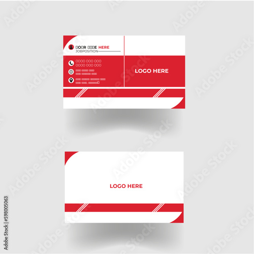 Modern & minimal business card with photo, simple clean design template,  professional business card template, visiting card template. double sided business card design template 