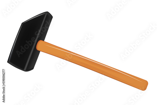 Hammer on a white background. Vector image. Generative AI