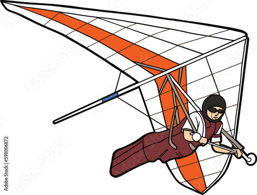 Hang glider extreme sport flying 