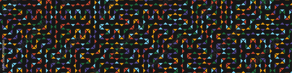 Color Rhombus tile tessellation pattern illustration Color Rhombus tile tessellation pattern illustration