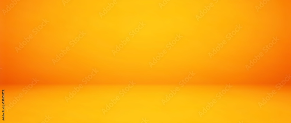 Orange studio room background. Orange gradient