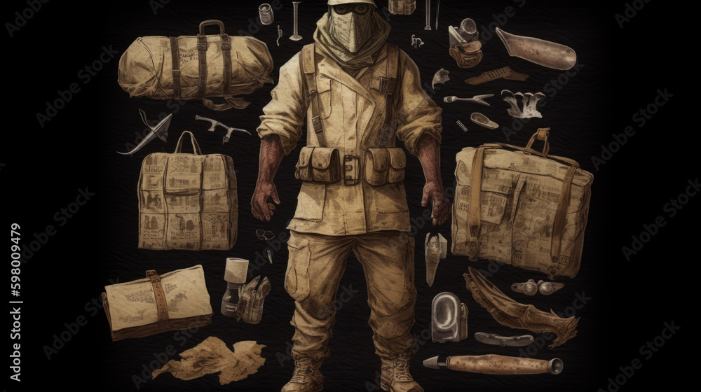 female mannequin dressed in a jacket, a serial killer wearing