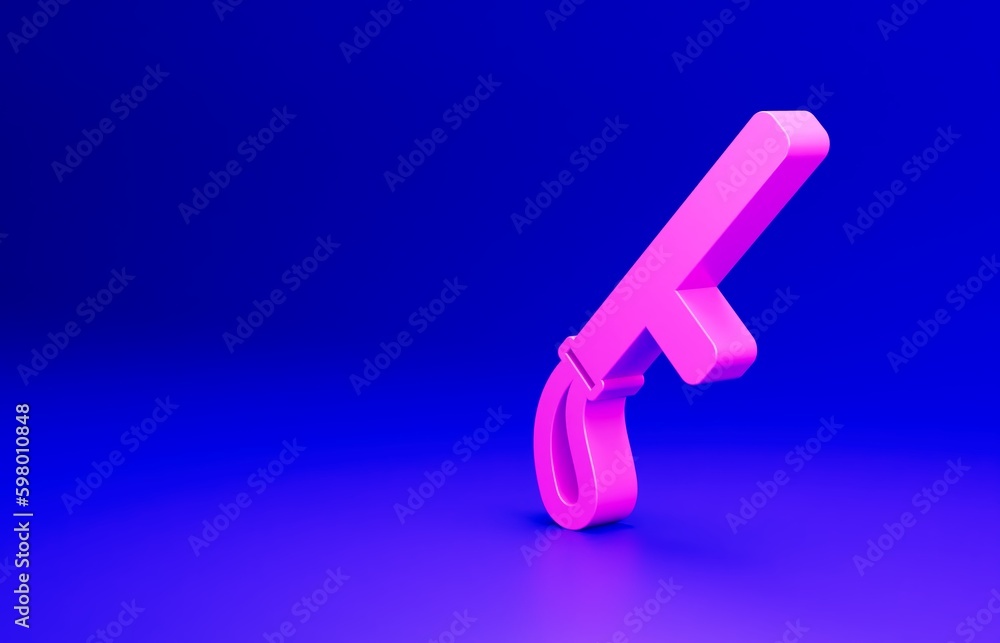 Pink Police rubber baton icon isolated on blue background. Rubber truncheon. Police Bat. Police equipment. Minimalism concept. 3D render illustration Pink Police rubber baton icon isolated on blue background. Rubber truncheon. Police Bat. Police equipment. Minimalism concept. 3D render illustration