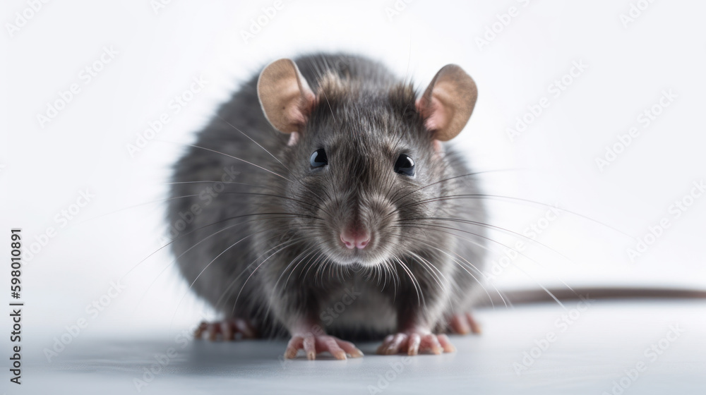rat on a white background, generative ai rat on a white background, generative ai