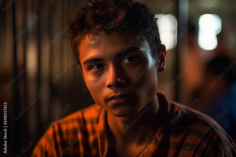caucasian adult male in prison, fictional location. Generative AI caucasian adult male in prison, fictional location. Generative AI