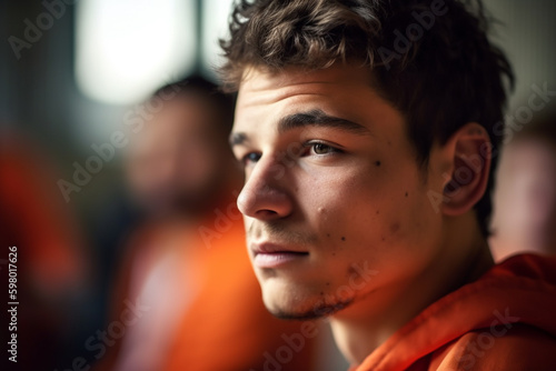 young adult or teenager in prison. Generative AI