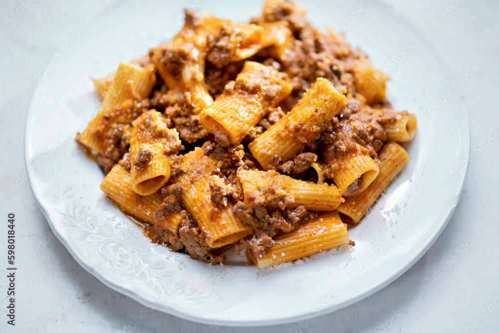 rigatoni bolognese pasta comfort food