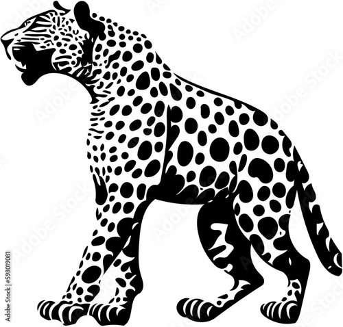 Leopard vector illustration | Leopard flat vector art | Illustration of a Leopard