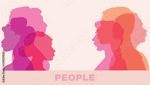 Mix race people avatars profile group of men and women of diverse culture Diversity multi-ethnic and multiracial people. Concept of racial equality Multicultural society Vector