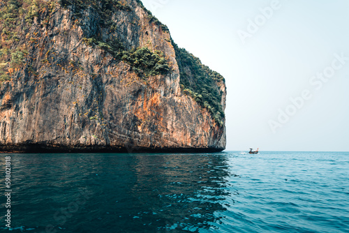 travel by longtail boat in Phi Phi islands