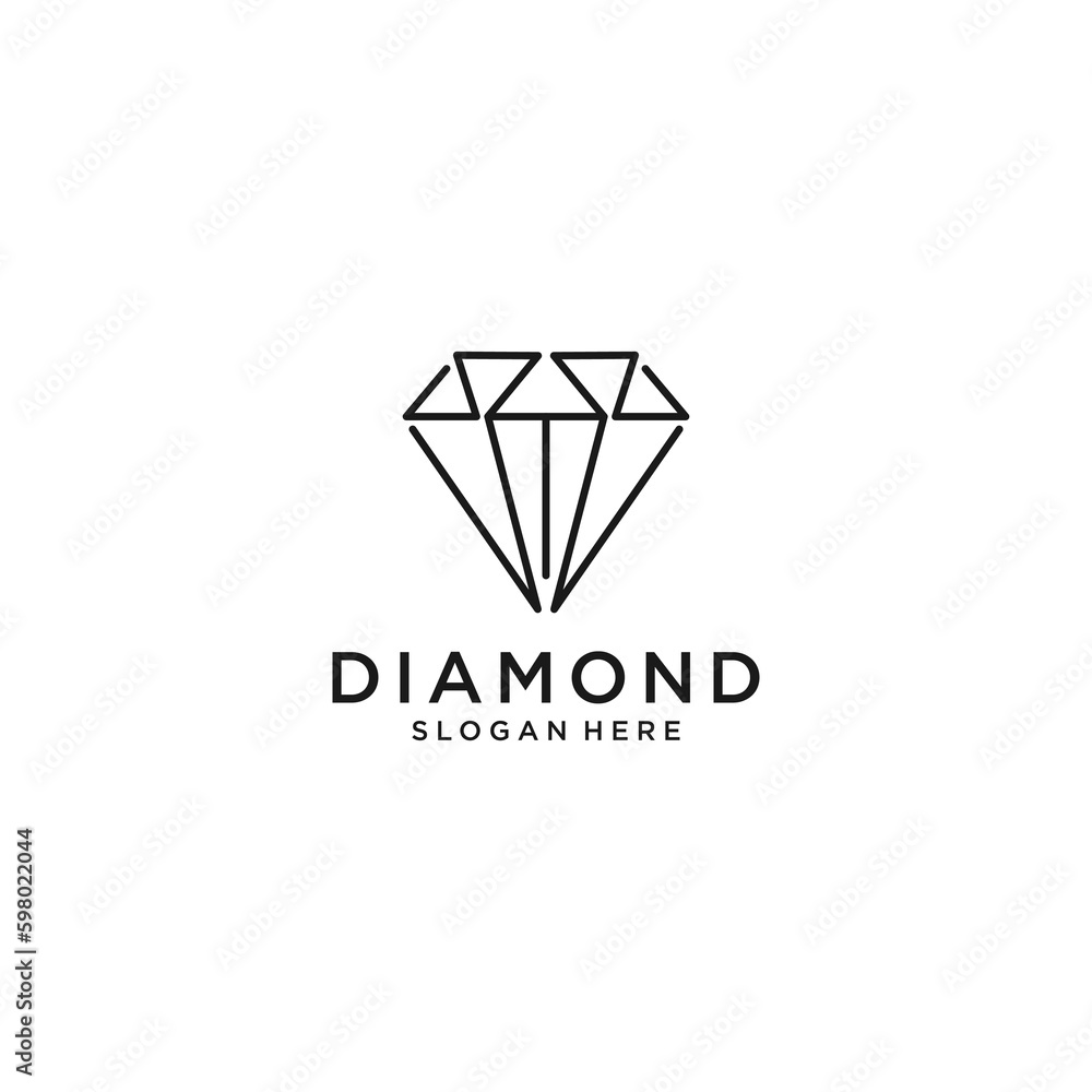 unique and simple diamond logo template in white background unique and simple diamond logo template in white background