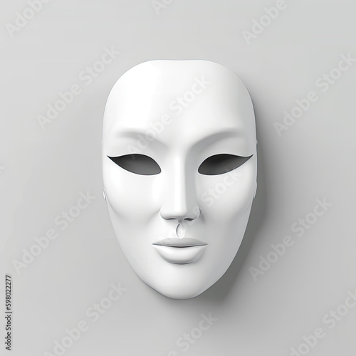 white carnival mask