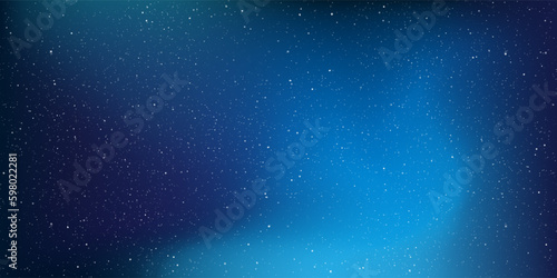 Astrology horizontal star universe background. The night with nebula in the cosmos. Milky way galaxy in the infinity space. Starry night with shiny stars in the gradient sky. Vector illustration.