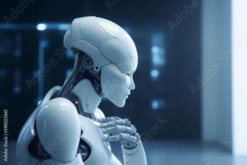 Android AI Robot Thinking