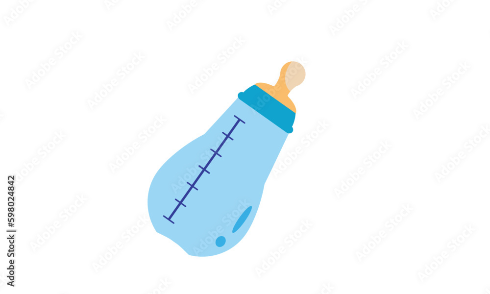 A cute baby bottle for the baby to drink milk. A cute baby bottle for the baby to drink milk.