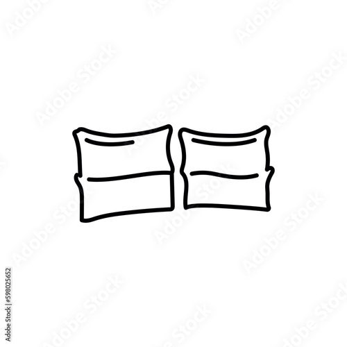Inflatable armbands for kids black line icon. Pictogram for web page