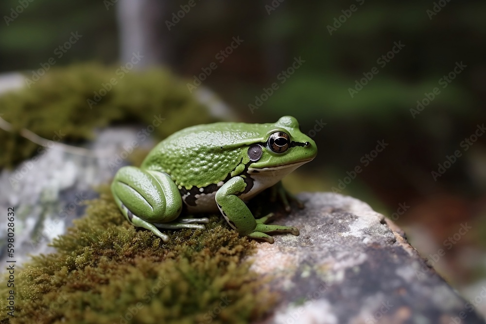 Realistic High-Resolution Marsh Frog Photograph Realistic High-Resolution Marsh Frog Photograph