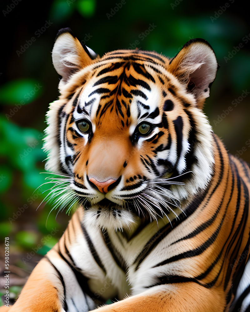 Obraz premium Bébé Tigre.IA générative.