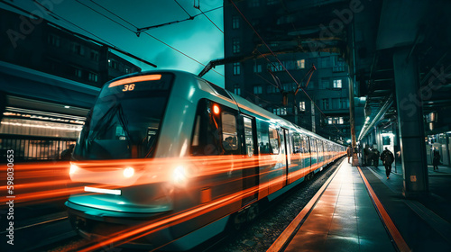 Captivating Long Exposure Photography of City Train in Motion