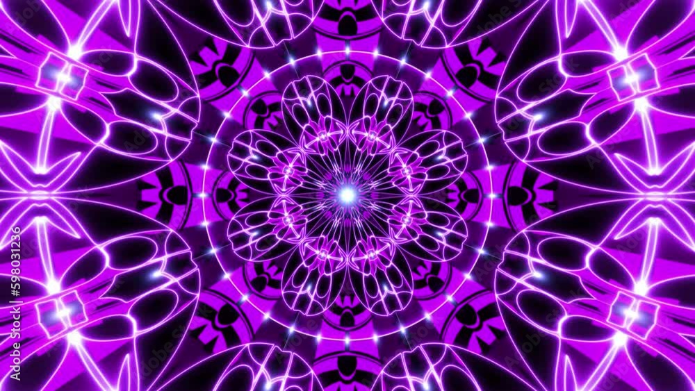 Glowing Geometric Pattern Seamless Loop Glowing Geometric Pattern Seamless Loop