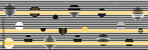 Dot and horizontal lines composition. Yellow and black vector illustration for Marketing Presentation, Company Profile, Annual Report, Magazine, or Book