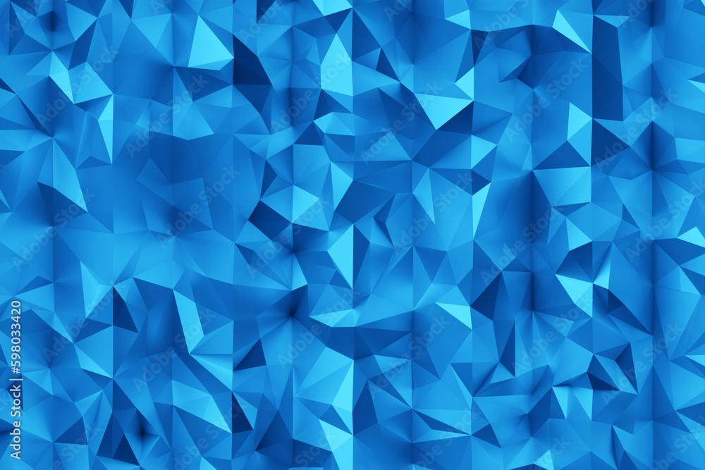 Fototapeta premium 3D rendering. Pattern of triangles of different shapes. Minimalistic pattern of simple shapes, similar to the tops of mountains. Bright creative symmetric texture