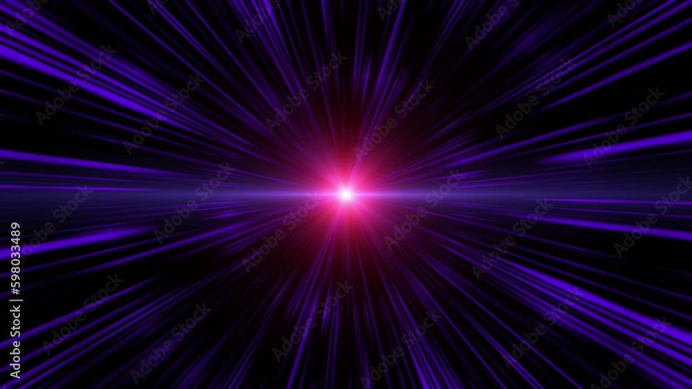 Glowing Light Flare Burst in the Warp drive Effect Glowing Light Flare Burst in the Warp drive Effect