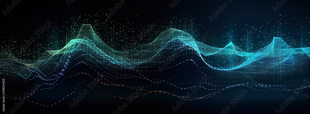 illustration 3d of a data technology abstract futuristic . ai generated illustration 3d of a data technology abstract futuristic . ai generated