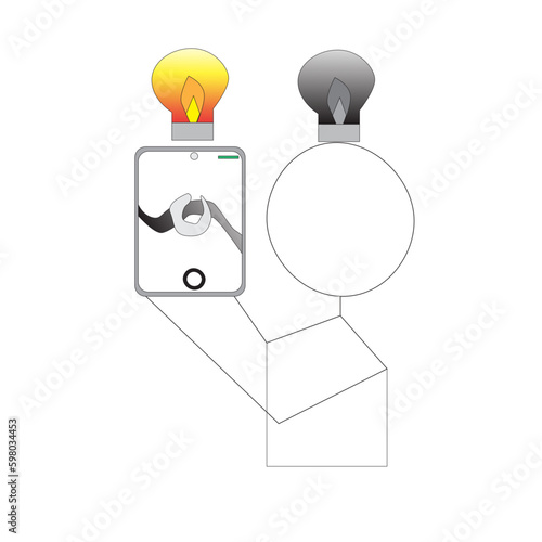 smart phone nowadays can change people a lot art and design vector