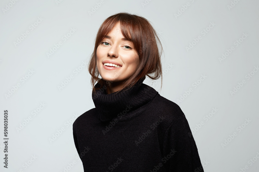 Happy young woman portrait. Beautiful smiling Girl Happy young woman portrait. Beautiful smiling Girl