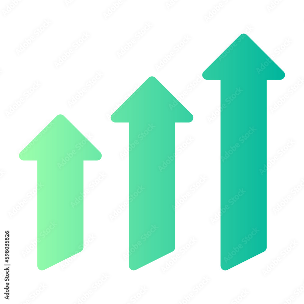 growth gradient icon growth gradient icon