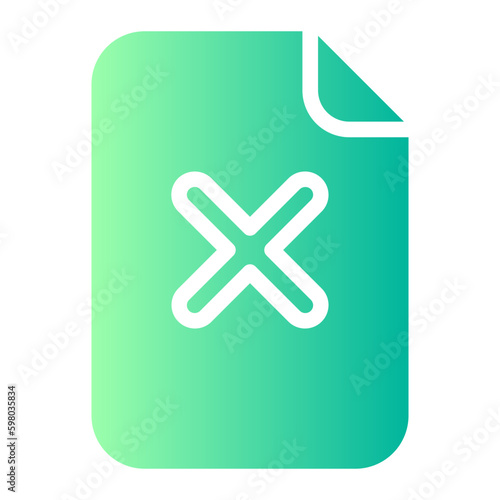 Incomprehension gradient icon