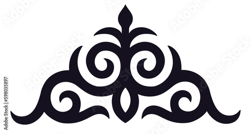 Traditional Central Asian ornament element