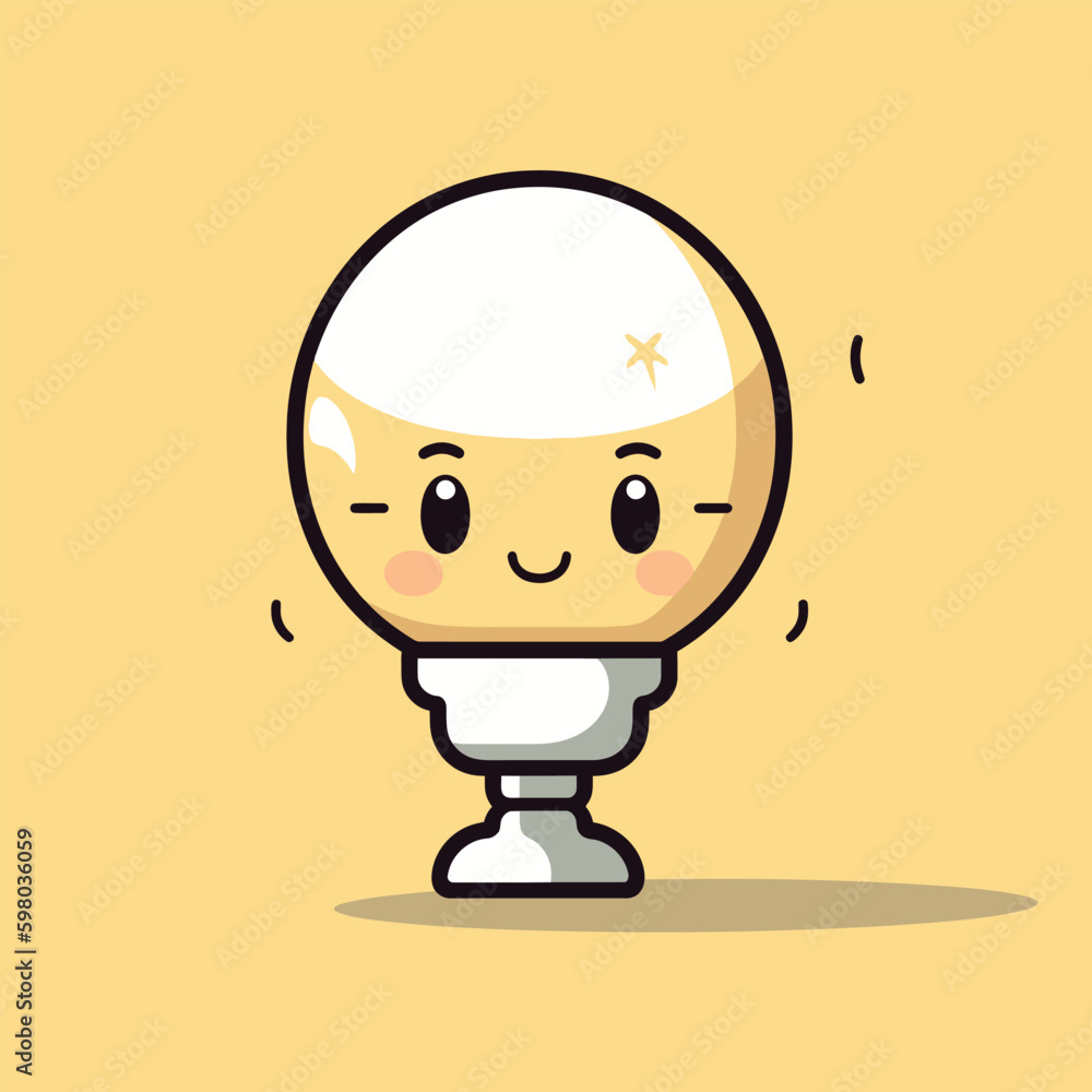 Cute kawaii lamp chibi mascot vector cartoon style Cute kawaii lamp chibi mascot vector cartoon style