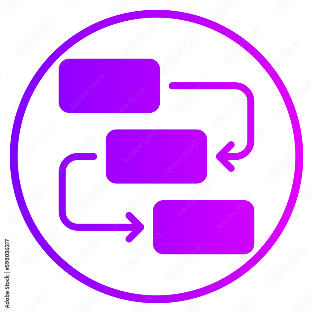 workflow gradient icon workflow gradient icon
