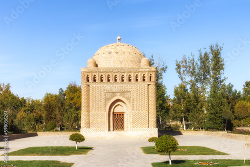 Historical building of Ismail Samani Mausoleum, Bukhara, Uzbekistan photo