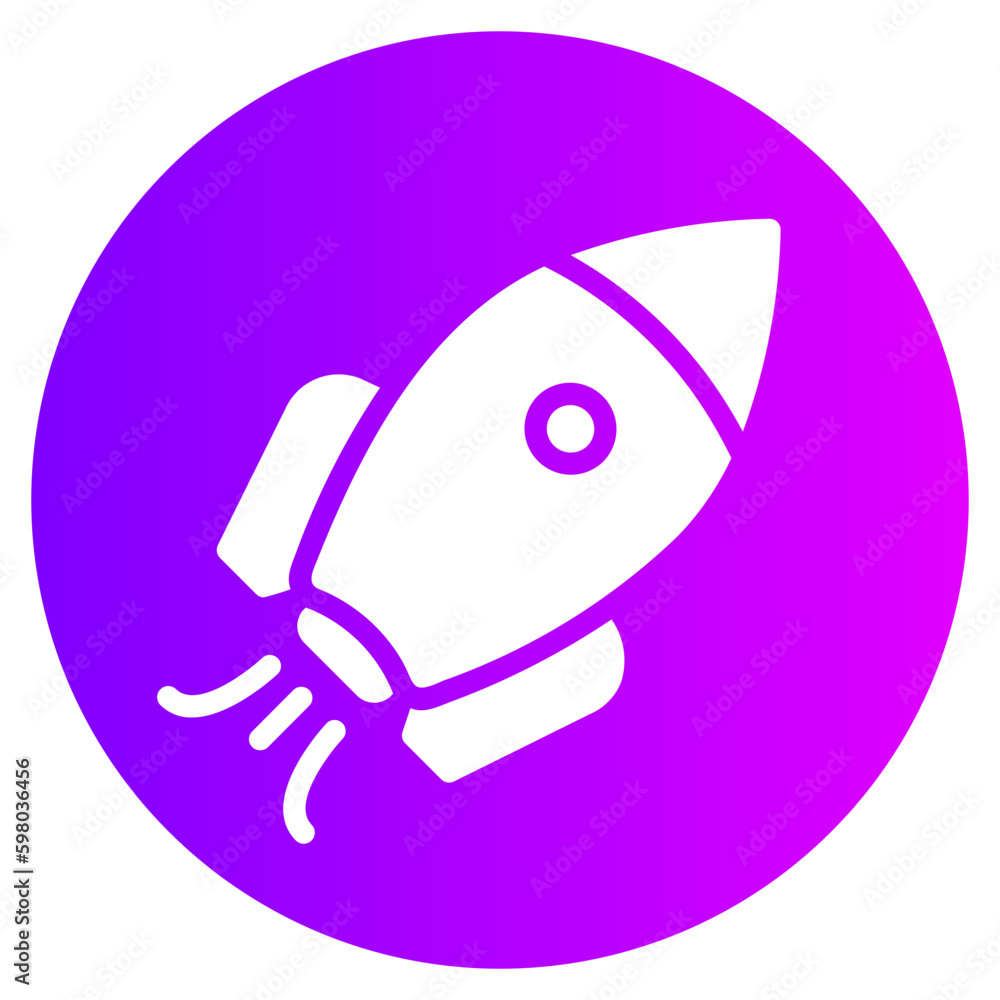 rocket gradient icon rocket gradient icon