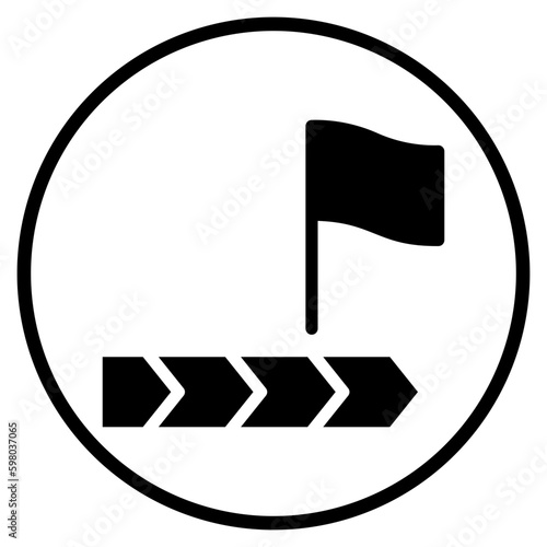 finish glyph icon