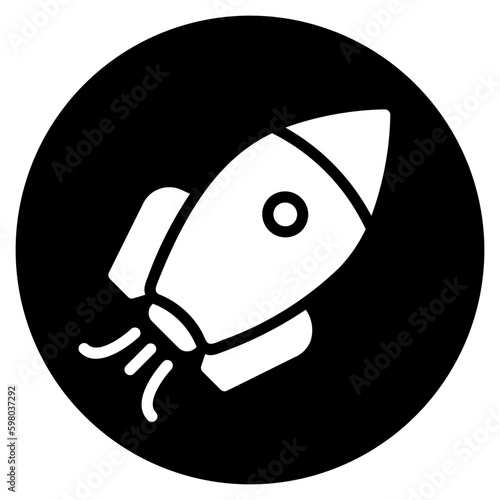 rocket glyph icon