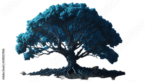 Colorfully tree on a white transparent background