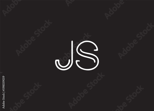 JS Modern Initial letters Logo Design